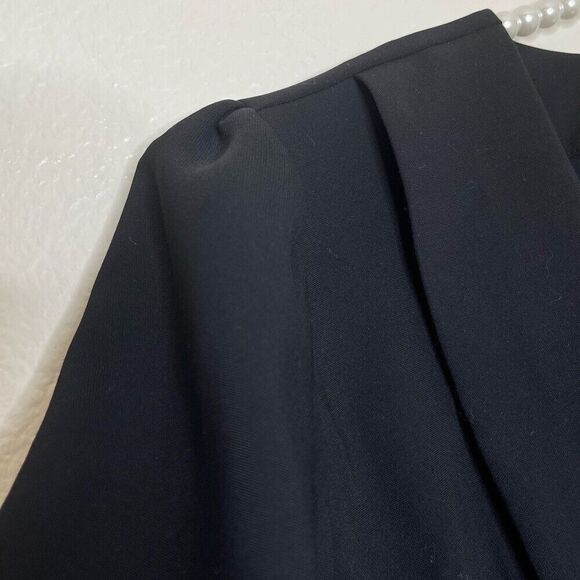 Revolve About Us Black XXS Blazer Style Wrap Blouse Long Sleeve Button Top Work - Picture 2 of 11